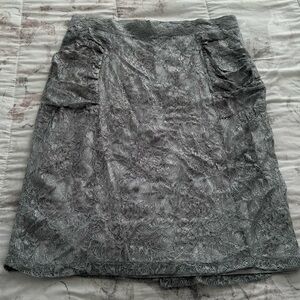 La Petite Francaise Jupe Lori light grey lace lined skirt size 42 Made in France